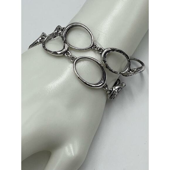 Brighton Signed Double Strand Oval Linked Bracelet - Picture 2 of 12